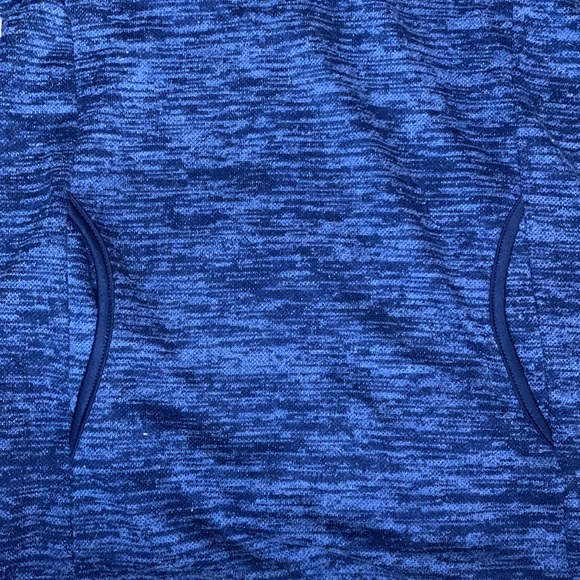 Navy Blue Quarter Zip Loose Fit Pullover Sweater - Picture 2 of 8